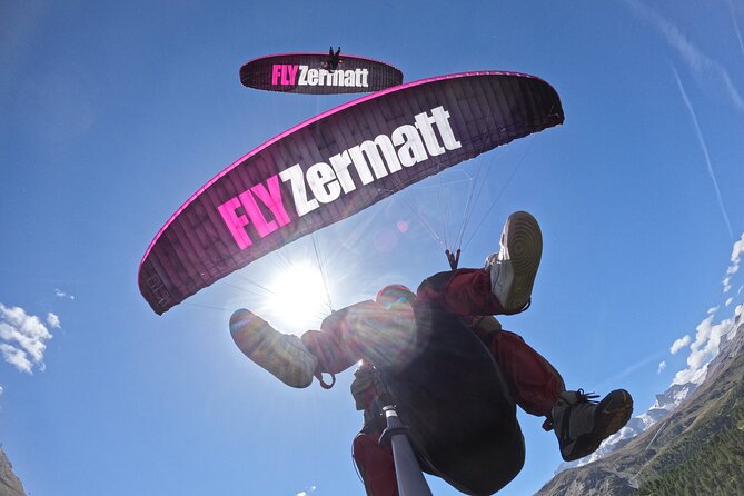 20 to 25 Minute Tandem Paragliding in Zermatt and Matterhorn View - Meeting Stu, Phil, Ronnie, Glen, or Julika in central Zermatt