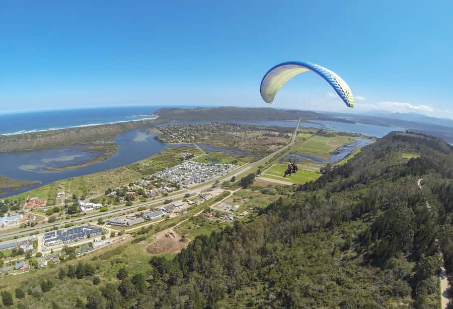 Adventure Tandem Paragliding Flight - The first few minutes: from ground to open air