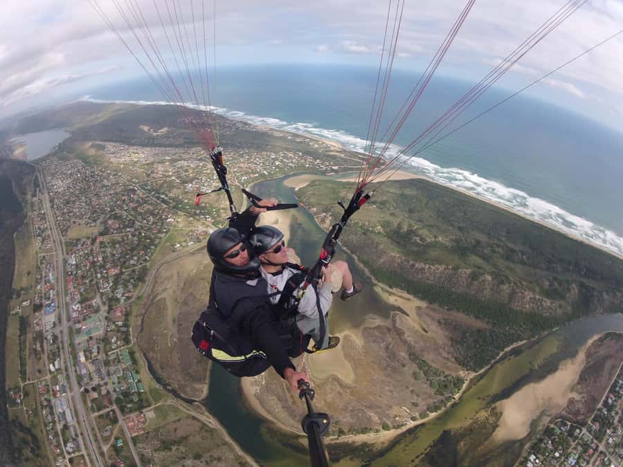 Adventure Tandem Paragliding Flight - What the pilot may let you control