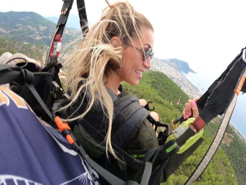 Alanya: Tandem Paragliding Experience with Video Option - Takeoff, flight, and the approach to Cleopatra Beach