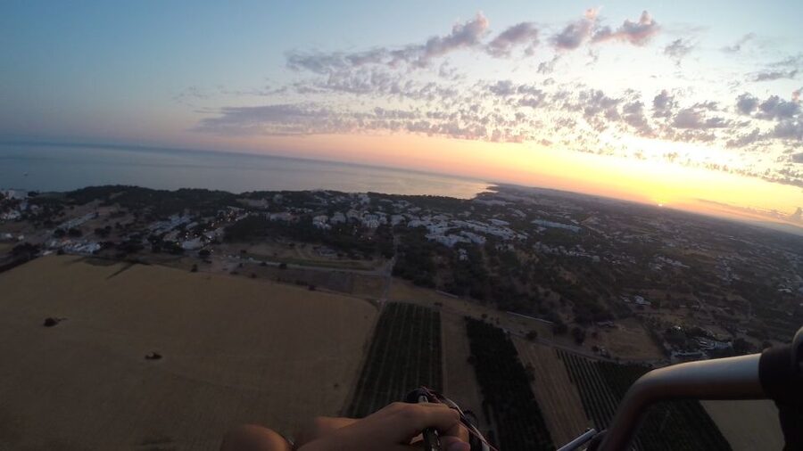 Albufeira: Sunset Paragliding Flight - Sunset over Albufeira from the air