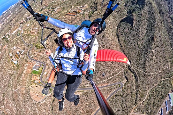 BRONZE tandem paragliding flight in South Tenerife, free pick up - What $133.08 buys you