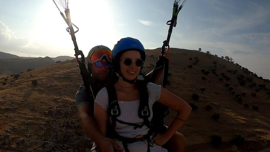 Caminito Del Rey Environment: Tandem paragliding flights - The launch and first minutes in the air