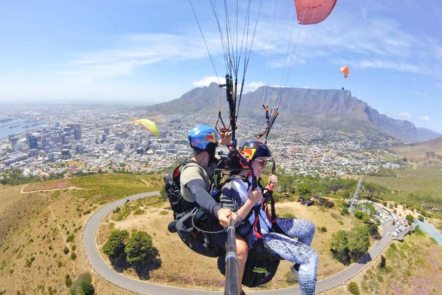 Cape Town: Tandem Paragliding Adventure - Taking off from Signal Hill