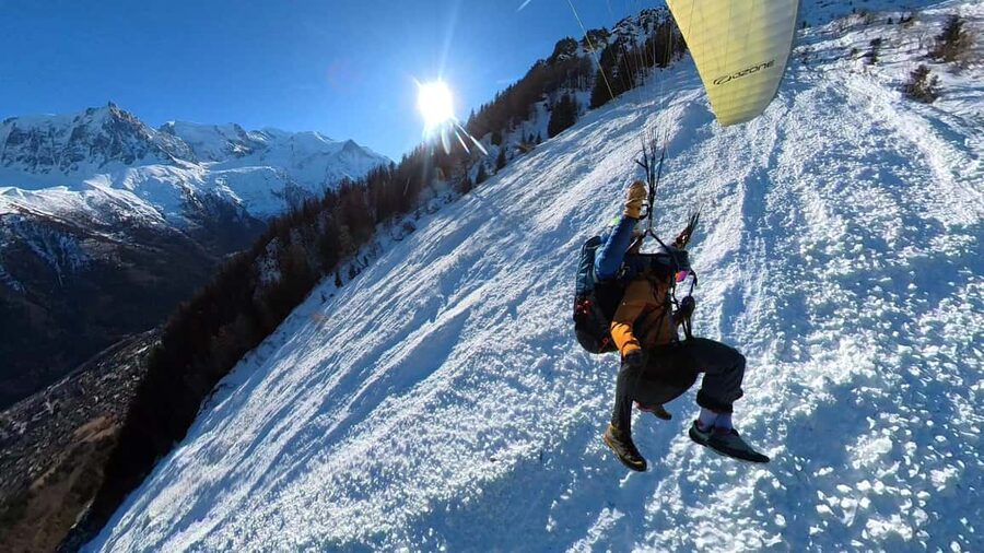 Chamonix: Tandem Paragliding Flight with Video - Landing near the meeting point