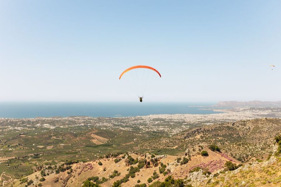 Chania: Tandem Paragliding Flight in Crete - Flying above Chania with Yannis