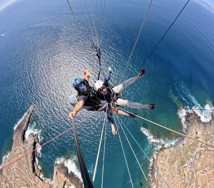 Costa Adeje: Tandem Paragliding Flight with Pickup - Takeoff: a short run, then open air