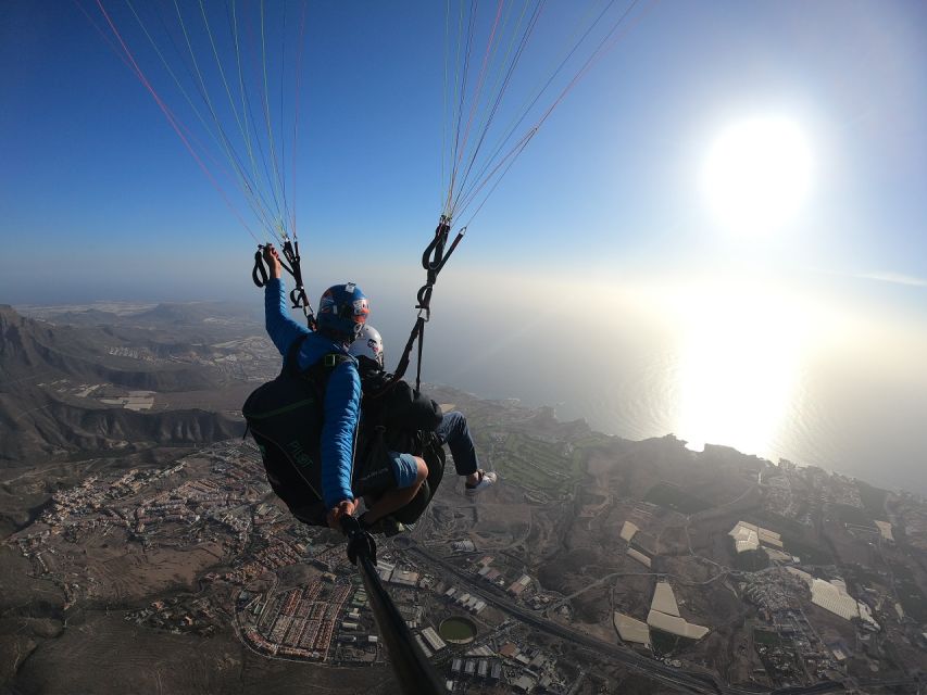 Costa Adeje: Tandem Paragliding Flight with Pickup - The landing, possibly by the coast