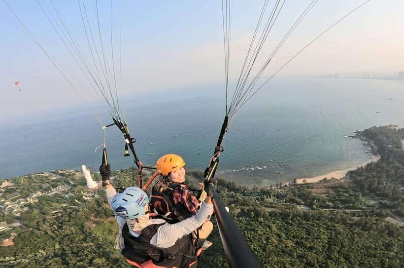 Da Nang Private paragliding experience on Monkey Mountain - Landing at the fishermen’s beach