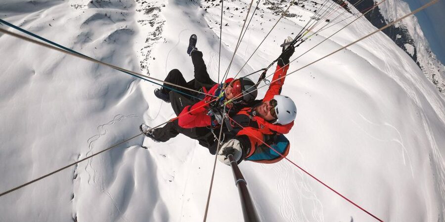 Davos: Tandem Paragliding Flight - Choosing a launch site above Davos