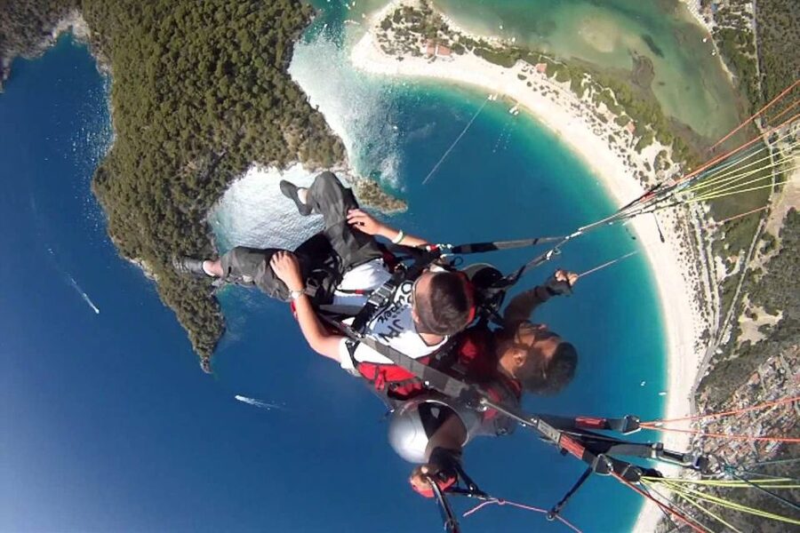 Fethiye: Blue Lagoon Tandem Paragliding w/Photos & Video - Takeoff above Ölüdeniz