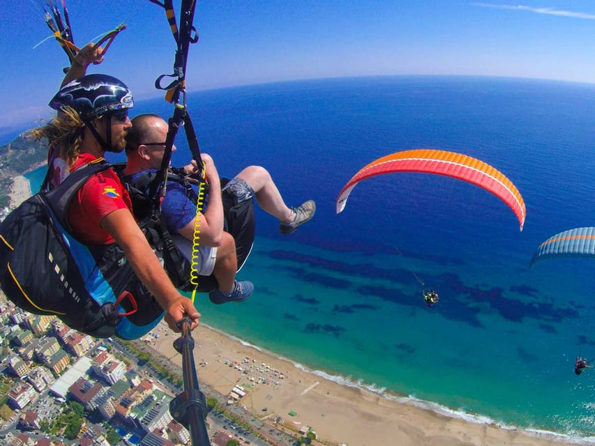 From City of Side: Alanya Tandem Paragliding w/ Beach Visit - The 700-meter takeoff