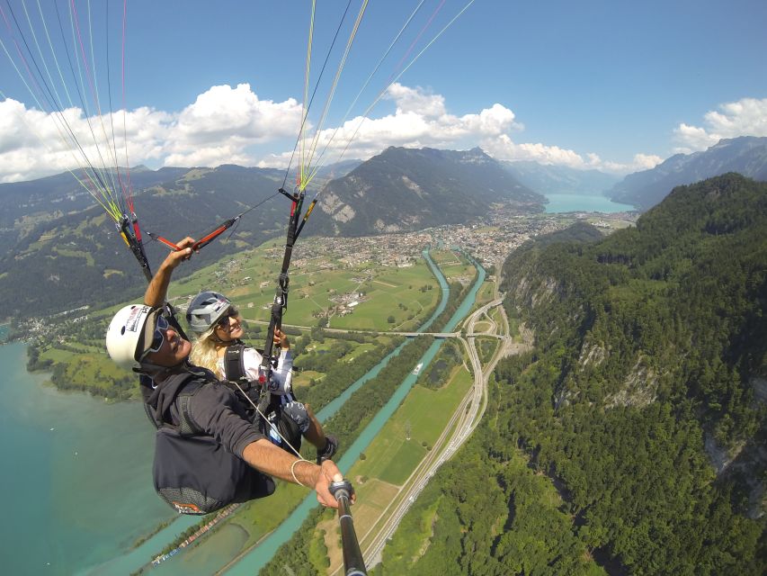 From Geneva: Paragliding and Interlaken Trip - Taking off above Interlaken