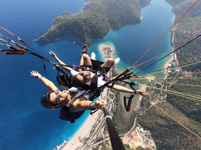 From Marmaris: Fethiye Paragliding Experience w/Lunch - The briefing, harness, and first run