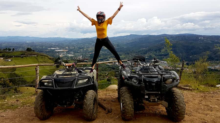 From Medellín: ATV and Waterfall Paragliding Tour - Preparing for the canyon flight