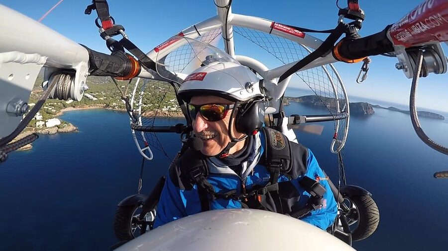 Ibiza: 25min Motorized Paragliding Flight - The daytime route toward Santa Eulalia