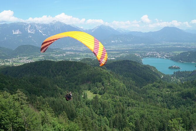 Lake Bled Tandem Paragliding - From Bled to the Hilltop Launch Point