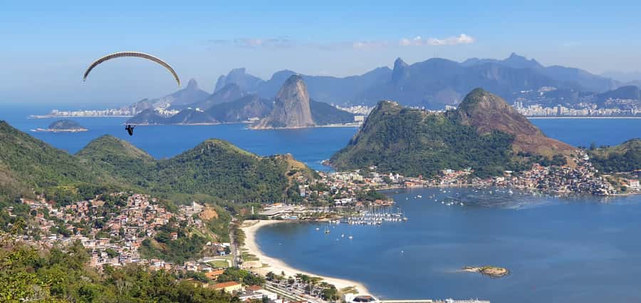 Niterói: Paragliding Experience with GoPro Photos and Video - Taking Off Above Niterói City Park