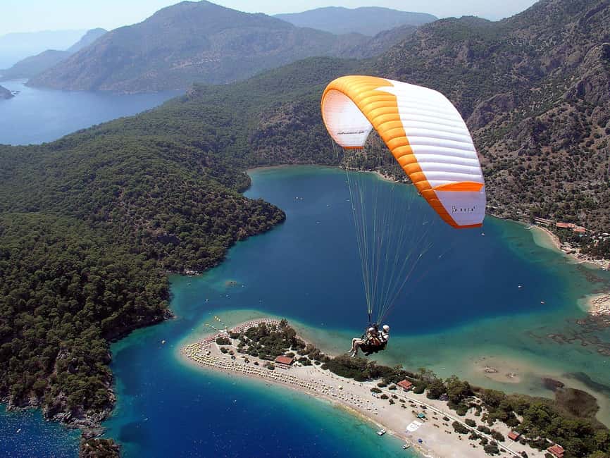 Ölüdeniz: Fethiye Tandem Paragliding w/ Hotel Pickup - A bird’s-eye view of the Blue Lagoon