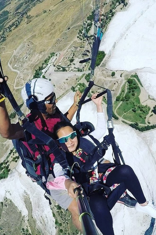 Pamukkale: Tandem Paragliding with Ancient Hierapolis Views - The launch: a few running steps, then open air