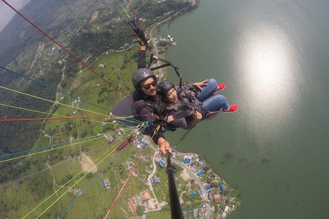 Paragliding - Taking off with a professional pilot