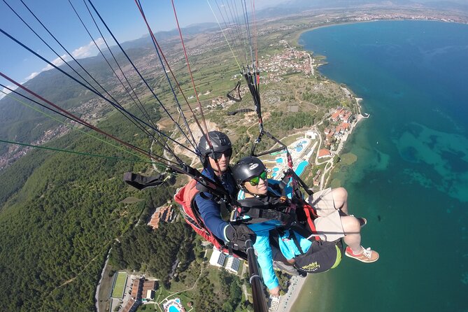 Paragliding above Ohrid - Leaving Cuba Libre Beach for the mountain