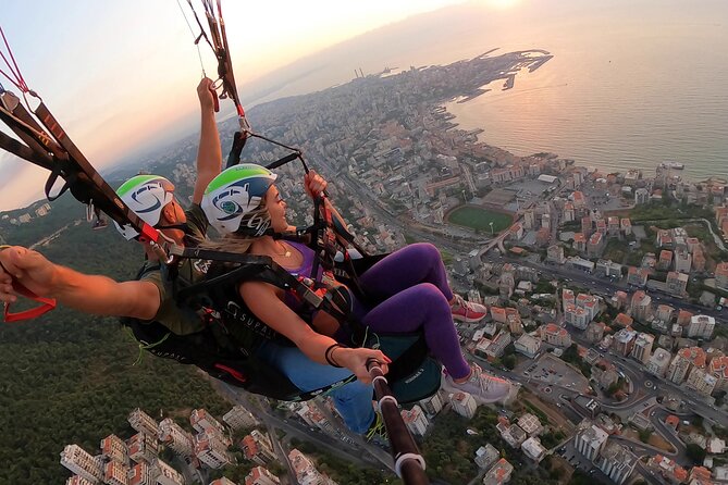 Paragliding activity in Lebanon - Taking off above Jounieh