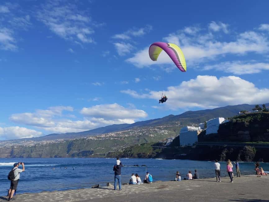 Paragliding from Puerto de la Cruz or Teide National park - Choosing between 2,200 metres and Martianez Beach