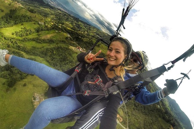 Paragliding in Medellin Includes GoPro and Pick up & Drop off - Preparing for takeoff at 7,000 feet