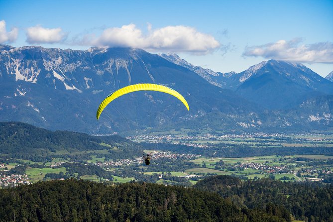 Paragliding Lake Bled - Bled Castle and the wider panorama