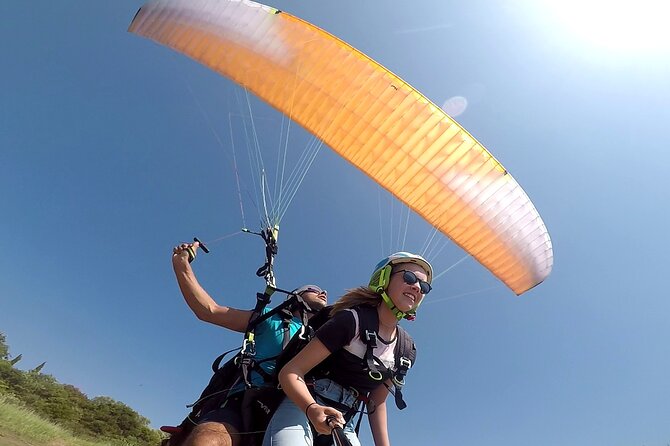 Paragliding Tandem Flight in Corfu - Kontogialos Beach and the sea below