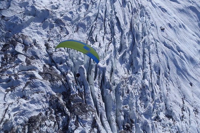 Paragliding Tandem Flight over the Alps in Chamonix - The Views: Mont Blanc, Glaciers, and Villages