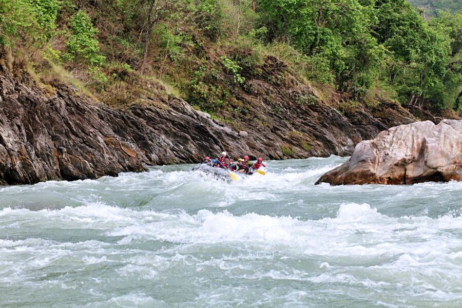 Pokhara: Half Day Upper Seti Rafting & Paragliding adventure - Paragliding above Phewa Lake