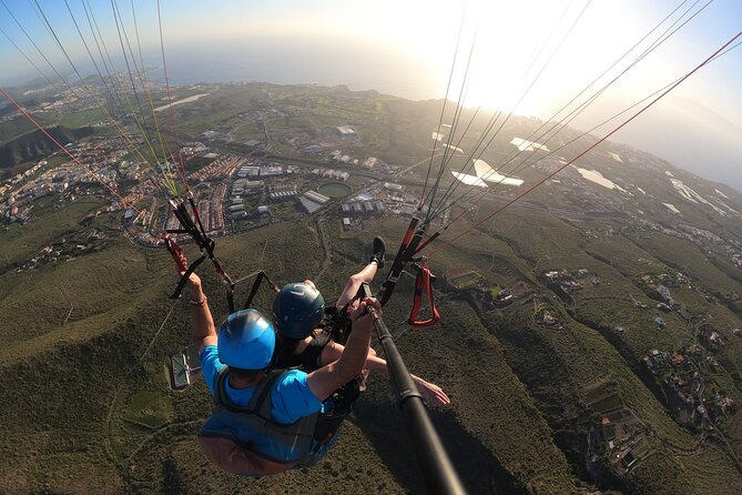 Private Paragliding Flight Experience in Tenerife - Taking off from Adeje with almost no preparation