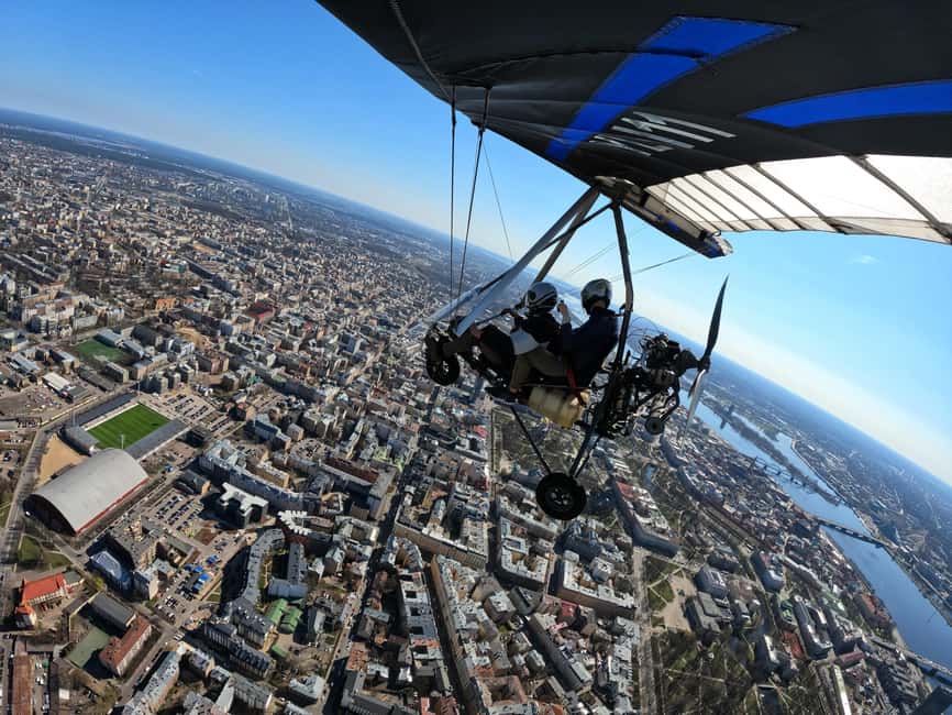 Riga: Hang-Glider 10-Minute Flight Over the City - Old Town towers and the Daugava below