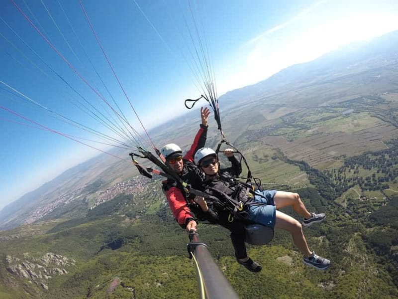 Sofia: Paragliding Adventure with visit of Koprivshtitsa - What the tandem paragliding flight feels like