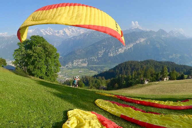 Tandem Paragliding Experience from Interlaken - From Höhematte Office to Beatenberg Launch Site