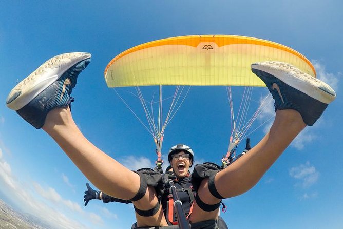 Tandem Paragliding Flight in South Tenerife - Taking Off Above Adeje