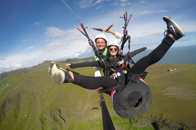Tandem Paragliding Flights from Vik - From Vík to the Reynisfjall launch area