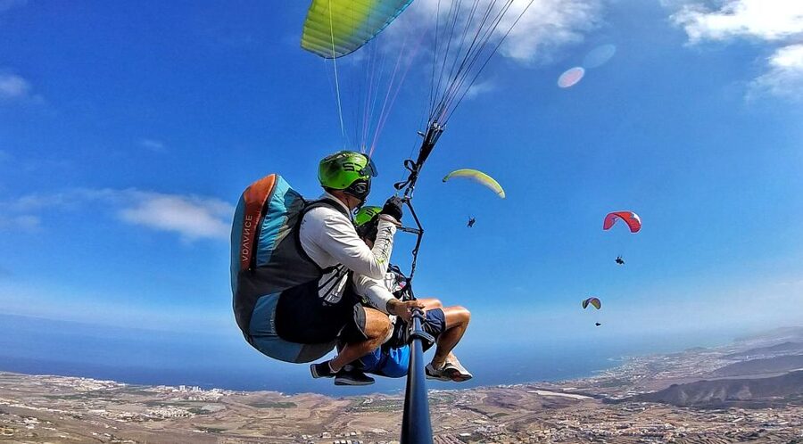 Tenerife: Tandem Paragliding Flight with Pickup - Flying above southern Tenerife