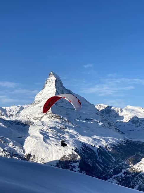 Zermatt: Tandem Paragliding Flight - Best Matterhorn Views - The takeoff: three steps, then open air